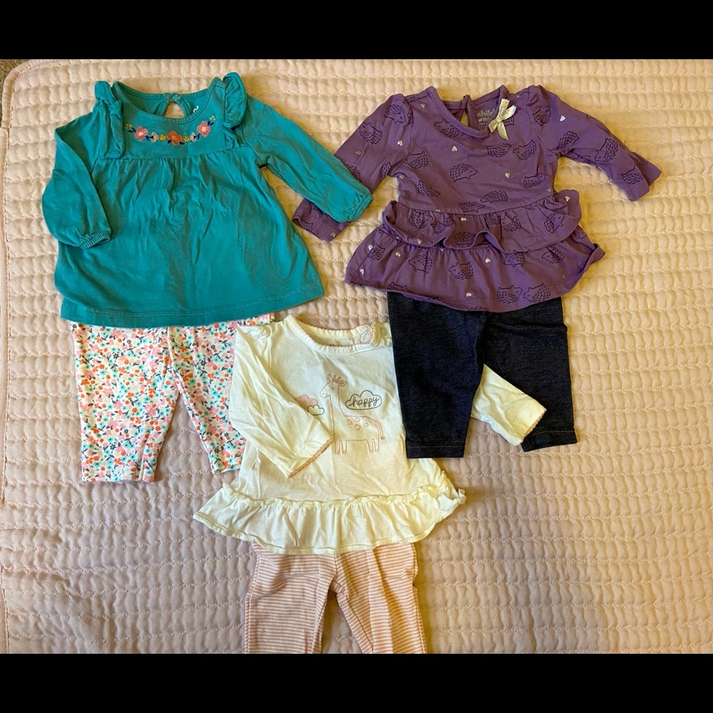 3 baby girl outfits